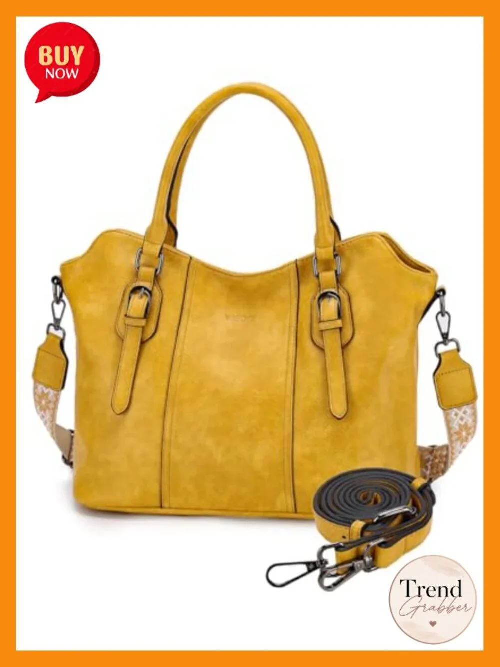 Vegan Leather Hobo Purse with Crossbody and Shoulder Straps